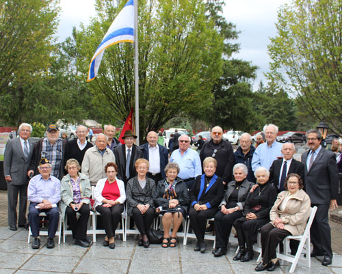 Holocaust Survivors at Kol Israel Memorial 
